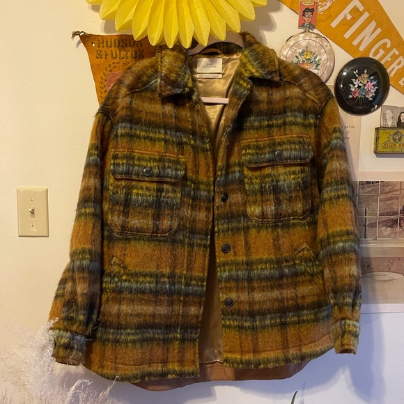 Uo Harlow Plaid Shirt Jacket 